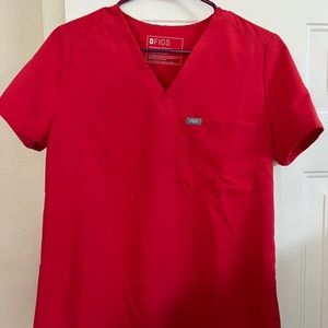 Neon red Figs Scrubs